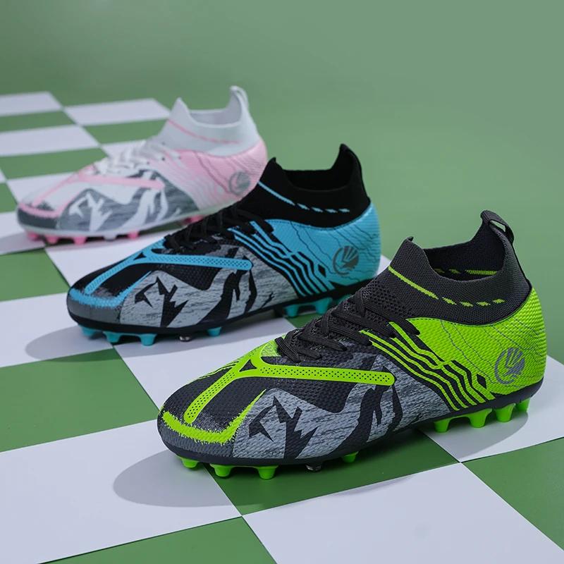 Men Football Shoes Professional TF/FG Sneaker Cleats Society Grass Training Soccer Shoes For Teenagers Non Slip Football Boots