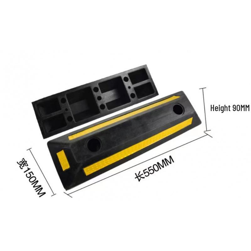 Parking Space Limiter: Rubber Car Wheel Stopper for Reversing.