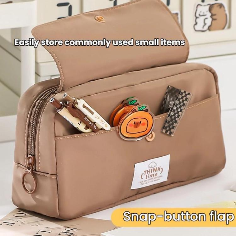 Multifunction  Large Capacity Flip Top Pen Pouch Pencil Stationery Box Bag