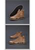 Men's Spring Leather Slip-On High-Top Shoes: Breathable, Versatile, and Trendy Casual Footwear.