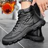 Fashion Genuine Leather Men's High-top Boots Hiking Durable Retro StyleHigh-quality Casual Work Boots Winter Thick Bottom Non-Slip