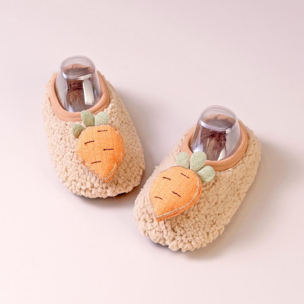 Cartoon Baby Socks Shoes Anti-slip Toddler Plush Floor Socks Cute Baby Walker Shoes Autumn Winter