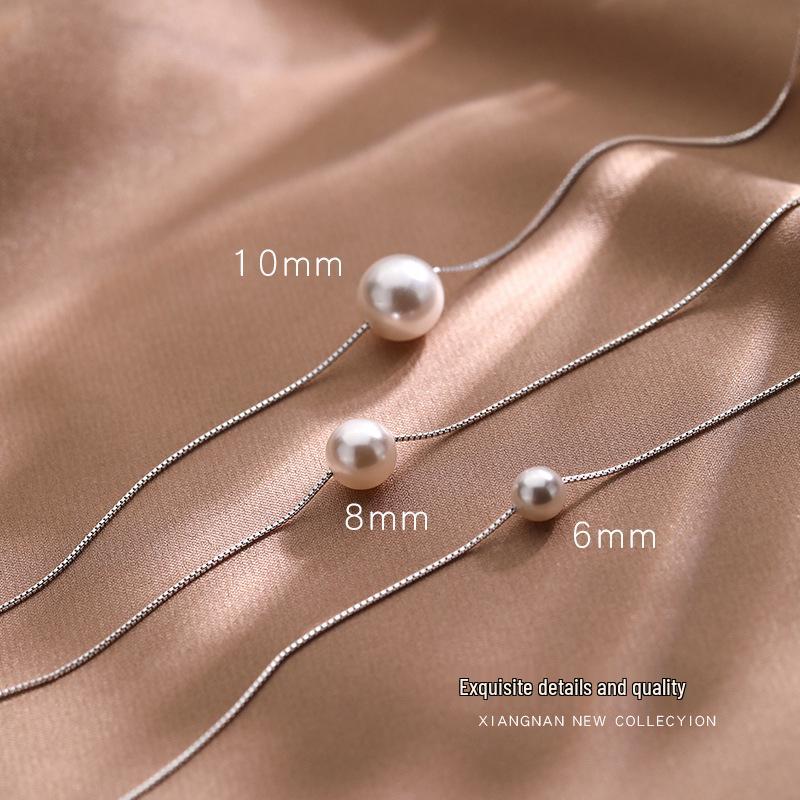

2022 New Fashion 925 Sterling Silver Beaded Niche Clavicle Necklace for Women 925 Silver