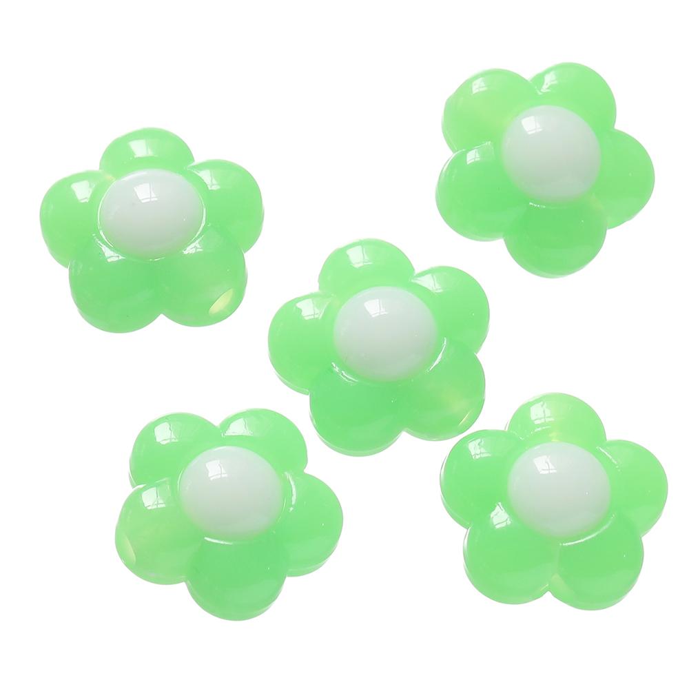 5-10 Stück/Los Gelee-Farbe Blume Acrylperlen Bunte Abstandshalterperlen Für Halskette Bastelarbeiten DIY Herstellungszubehör Großhandel