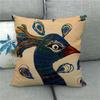 Beautiful Peacock Animal Head Face Digital Printing Short Plush Pillow Covers For Car Sofa Office Cushion Cover Home Goods