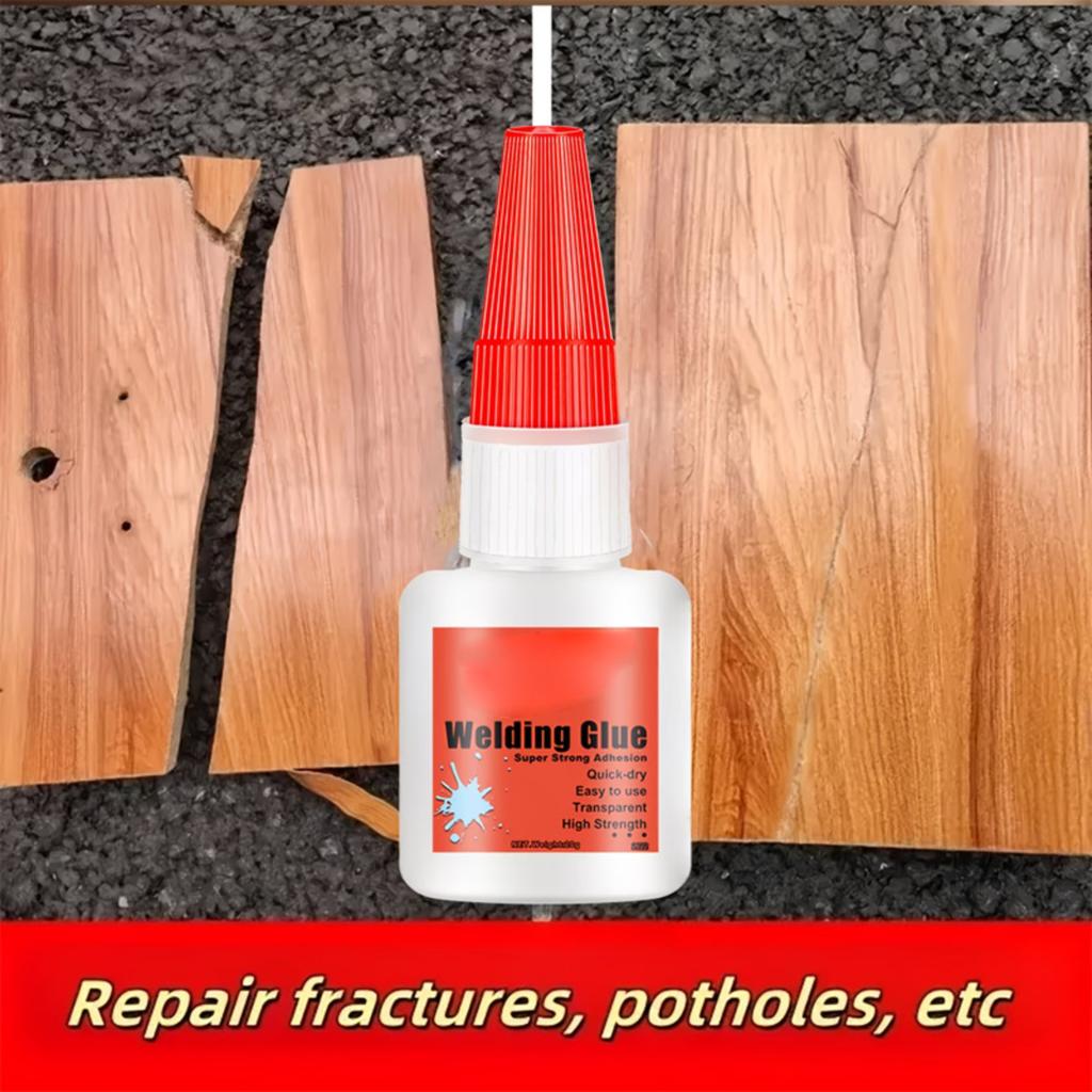 Adhesivo Fuerte para Carpintería 20ml Secado Rápido Transparente Pegamento de Soldadura para Unión Duradera de Madera Plástico Metal y Más