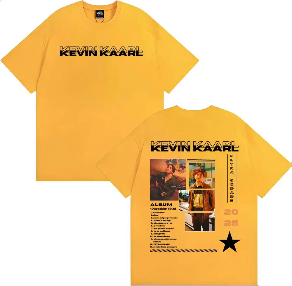 Rapper Kevin Kaarl Ultra Sodade Tour Cover T Shirt Men Women Harajuku Vintage High Street T-shirts Cotton Oversized T-shirt