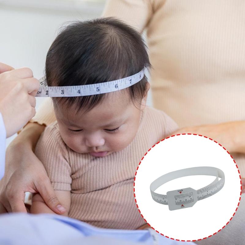 Plastic Head Circumference Tape Measure Featuring Square Hole Hanger Accurate cm/inch Scale Easy to Use for Children