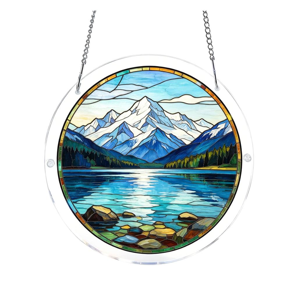 Acrylic Puzzles Suncatcher Window Hanging, 83 Pieces Catcher Stained Glass Acrylic Puzzle Decoration For Women Men Mom Birthday Gift Home Decor