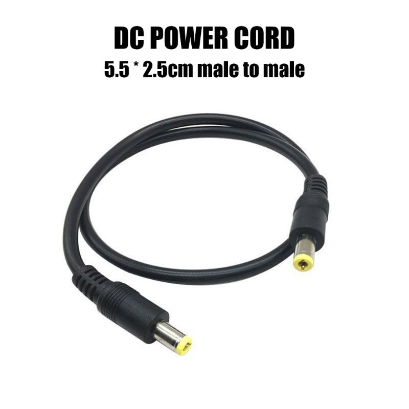 18AWG Straight Head 5.5x2.5mm to 5.5x2.5mm  Power Cord, Male to Male DC5525 Adapter Cable Line for LED Light Fan Router