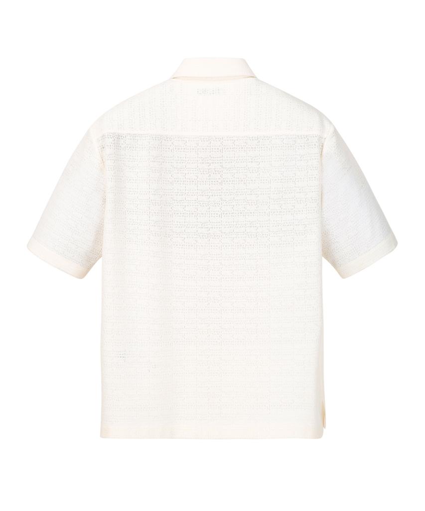 Jilseutyueoteunyuyogmaen Crochet Knit Shirt Set - White (Jnsh6B513Wt)
