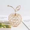 Creative Crystal Apple Ornaments Bling Rhinestone Pineapple Shape Miniatures Snow Pear Crafts Home Decoration Photography Props