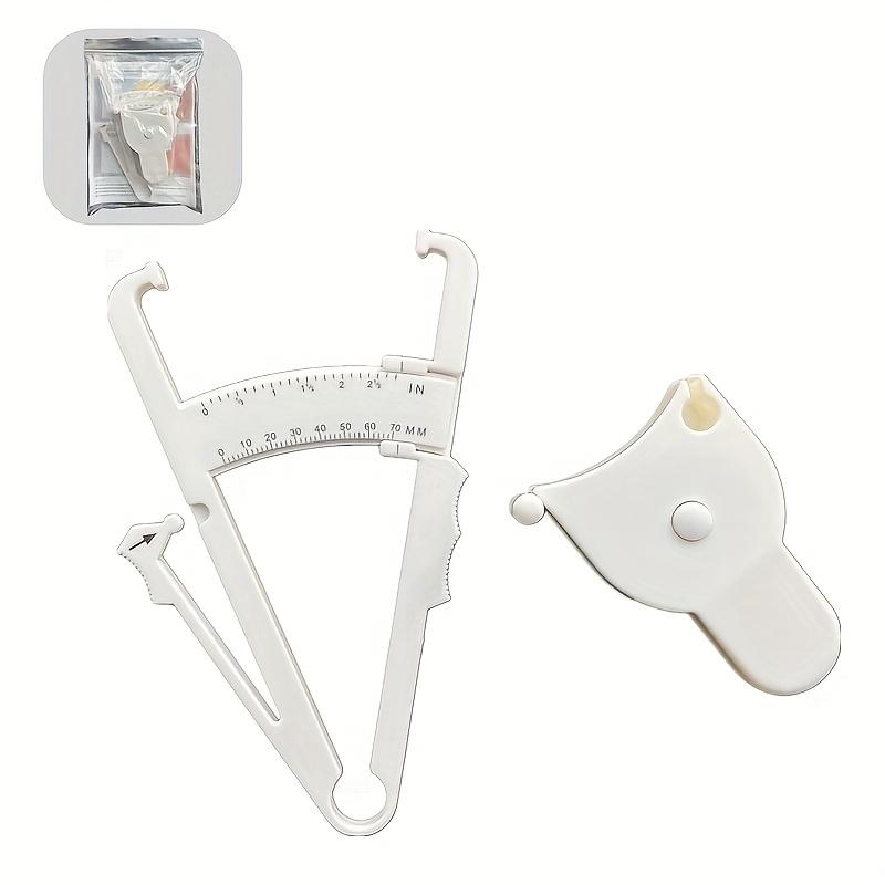 Body Fat Measurement Set Handheld Caliper Tape Measure Combo Plastic Fitness Tool Men Women Portable No Battery Needed