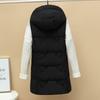 Fashion Thickened Slim-fit Hooded Vest Warm Cotton Autumn and Winter Women's Vest Double-sided Jacket