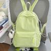 Schoolbag Schoolbag Female Junior High School High School Students Cute High Value Solid Color Backpack 1011 New Casual Large Capacity Backpack