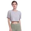 Women's Summer Cool Feeling Yoga Short Sleeve Quick Dry Casual Loose Fitness Outdoor Running Sports T-shirt