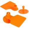 Blank Cattle Ear Tags - 100PCS Plastic Livestock Ear Tags Farm Animal Tags ID Tags Red Yellow Green Blue Orange Ear Tagger Cattle Ear Tags for Cow