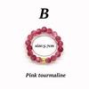 Vlen Natural Stone Ring Stackable Beads Elastic Finger Ring Elegant Dainty Boho Handmade Jewelry for Daily Wear & Gift