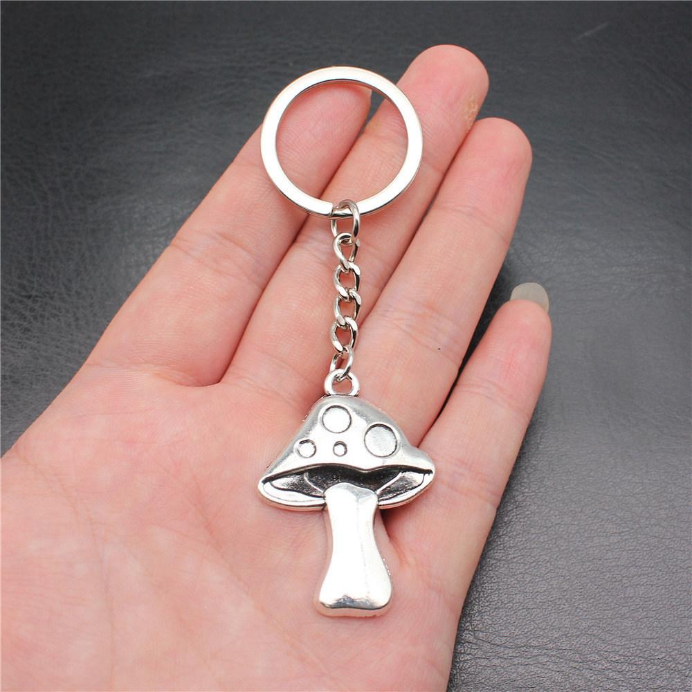 28mm Key Ring Mushroom Branch Leaf Kids' Jewelry Materials QY030