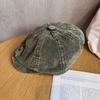 Cotton Vintage Corduroy Cap With Curved Brim Fashionable Breathable Duckbill Hat