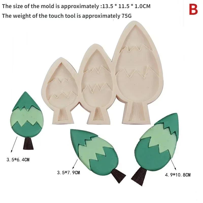Kitchen Baking Tools 3D Chocolate Mold Forest Tree Shape Chocolate Candy Mold Non-stick Silicone Material Accessories