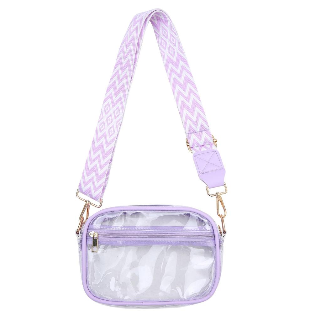 New trendy Hong Kong style transparent pvc messenger bag transparent shoulder bag beach bag messenger bag