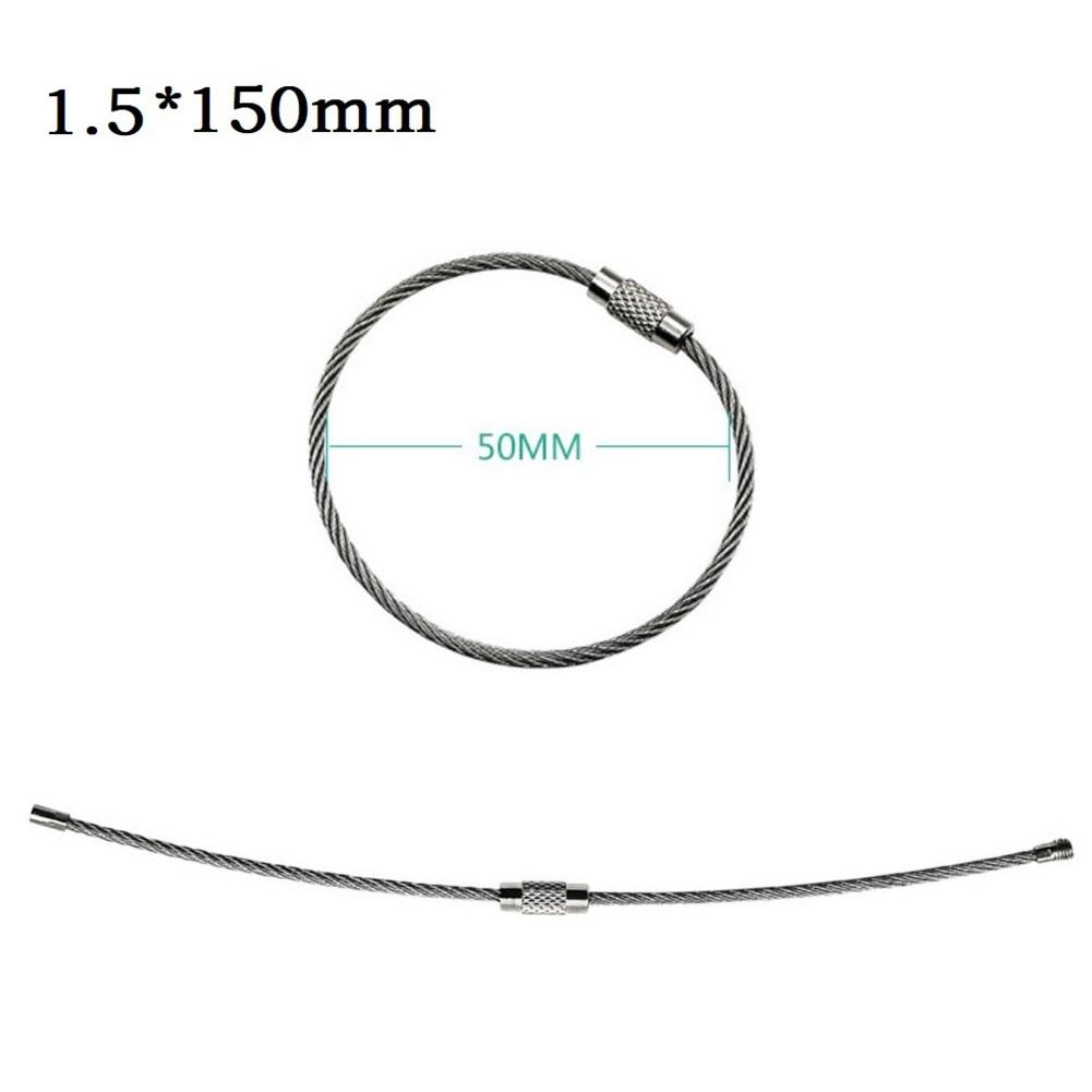 1,5/2 mm Stålvajer 10 st Cirkel Handverktyg Ögla Gadget Bärbar