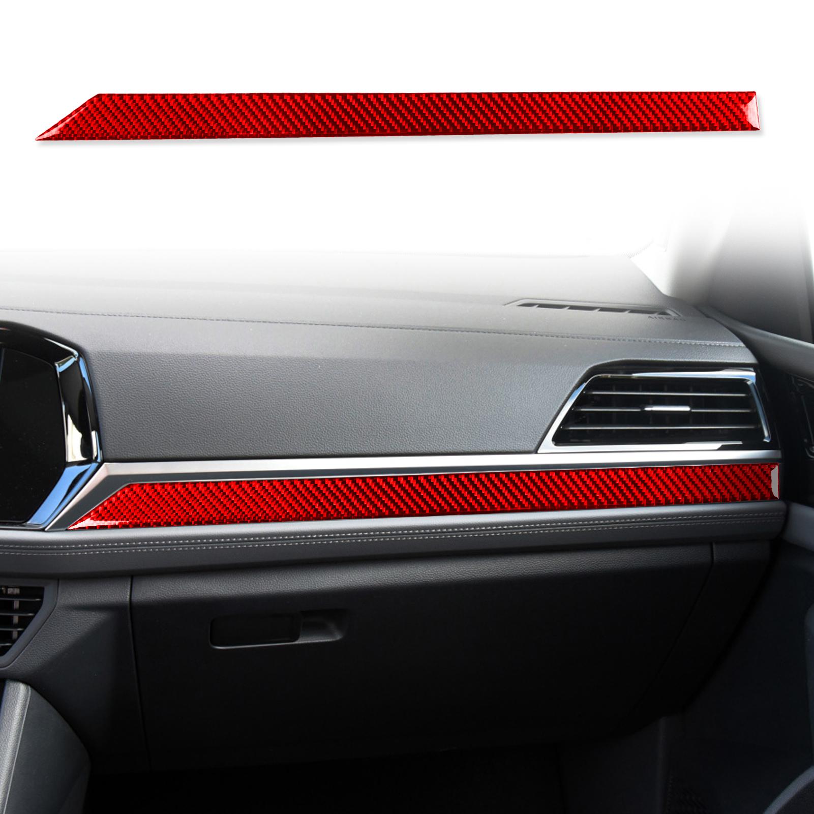 Automotive Interior Accessories Stickers Carbon Fiber For VolkswagenSagitar - Front Passenger Seat Panel Decoration RED CARBON