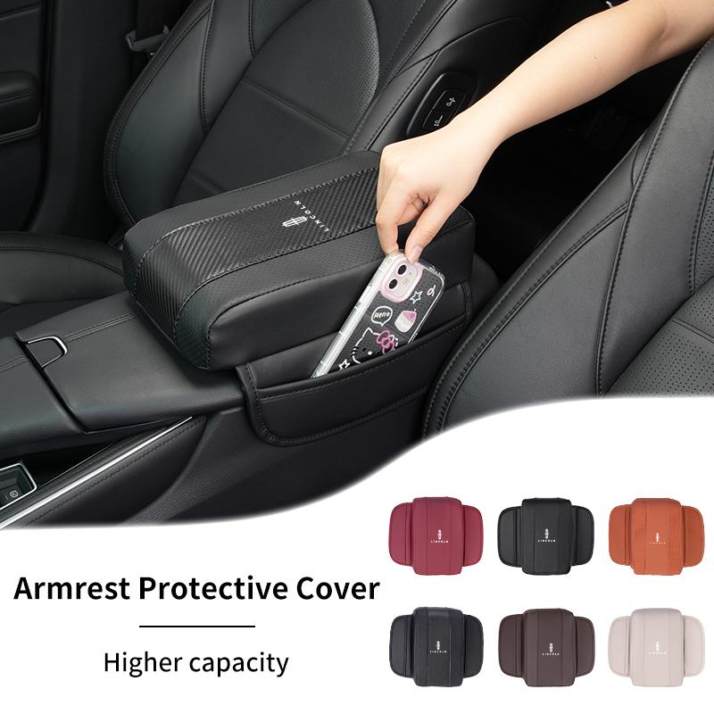 Car Armrest Box Booster Pad with Storage Bag Auto Accessories For Lincoln MKZ MKX Aviator Navigator Continental Corsair MKC MKT hpo0