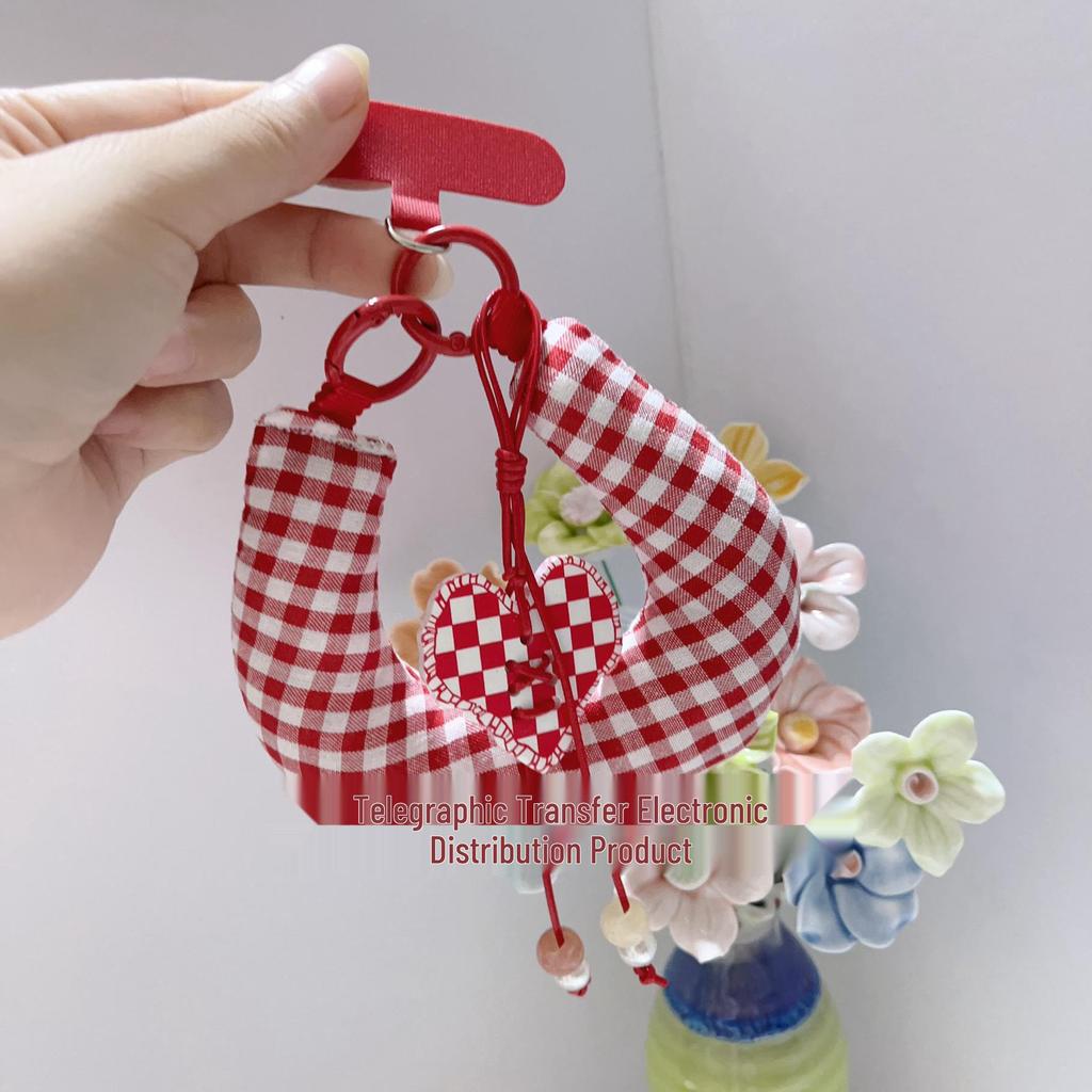 Japanese & Korean Color Block Plaid Handmade C-Shaped Wrist Accessory Ornament