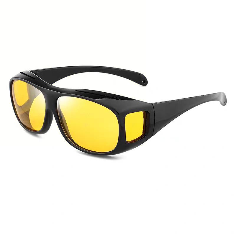 Men's Night Vision Anti-Glare Cycling and Windproof Goggles with Clip-On Multifunctional TV Sunglasses and Protective Eyewear.