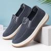 Men's Casual Slip-On Lightweight Low-Cut Comfortable Striped Soft Sole Board Shoes
