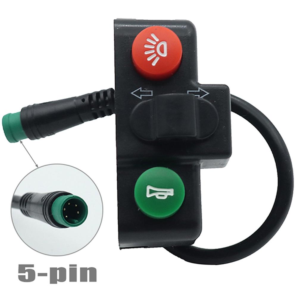 1PC Easy To Use 5 Pin Switch For 7/8 E Bike Scooters With Handlebar-Mounting