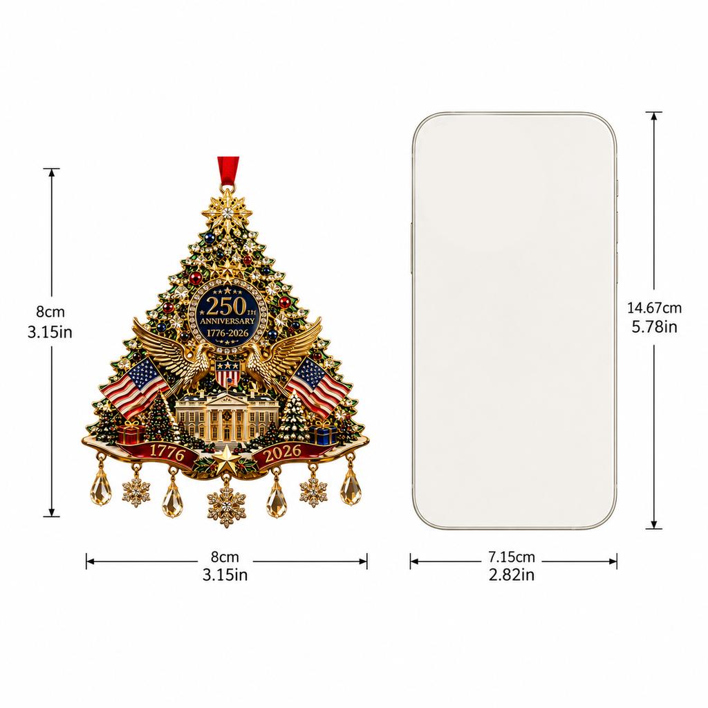 2D Acrylic Christmas Ornament for 0th Anniversary Commemorative Hanging Tree Decoration