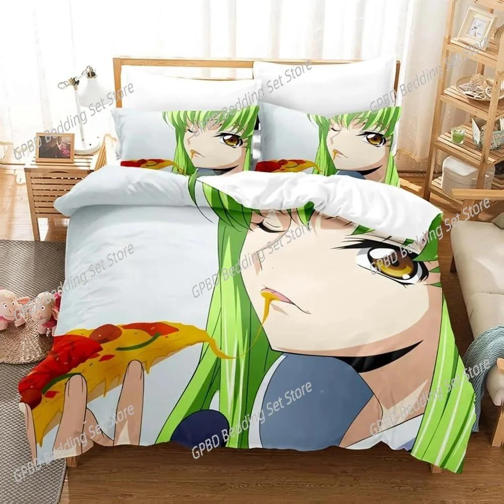 3d Print Anime Code Geass Bedding Set Bedroom Soft Modern Bedspreads Comefortable Kids Duvet Cover Quilt Cover And Pillowcase