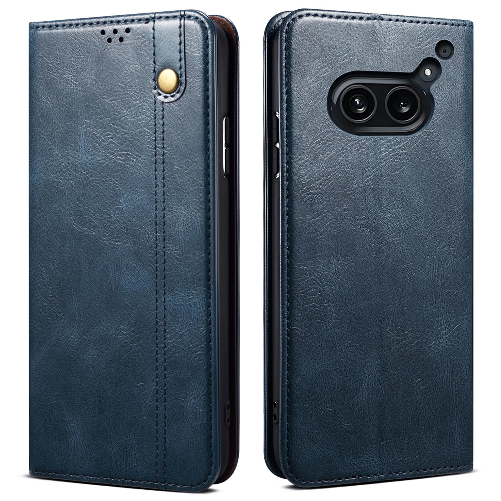 

Ни за что Телефон (2а) Плюс/Телефон (2а) Чехол из ПУ кожи с текстурой Crazy Horse, откидной кошелек, чехол для телефона Blue