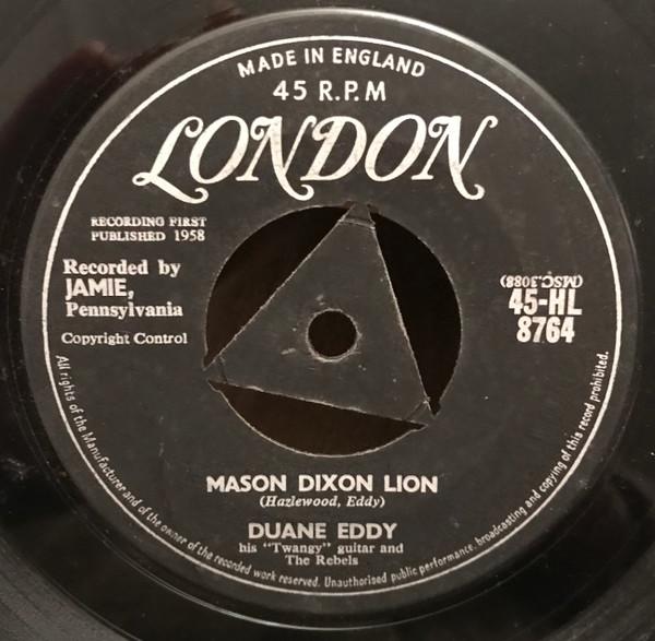

7inch Record DUANE EDDY HIS TWANGY GUITAR & TH - Mason Dixon Lion 45HL8764 LONDON 1958 UK Rock Used
