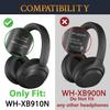 SOULWIT Ear Pads Ear Cushions for Sony WH-XB910N Wireless Noise Cancelling Headphones - Headphone Pads XB910 Extra Bass Replacement Pads Protein Leath
