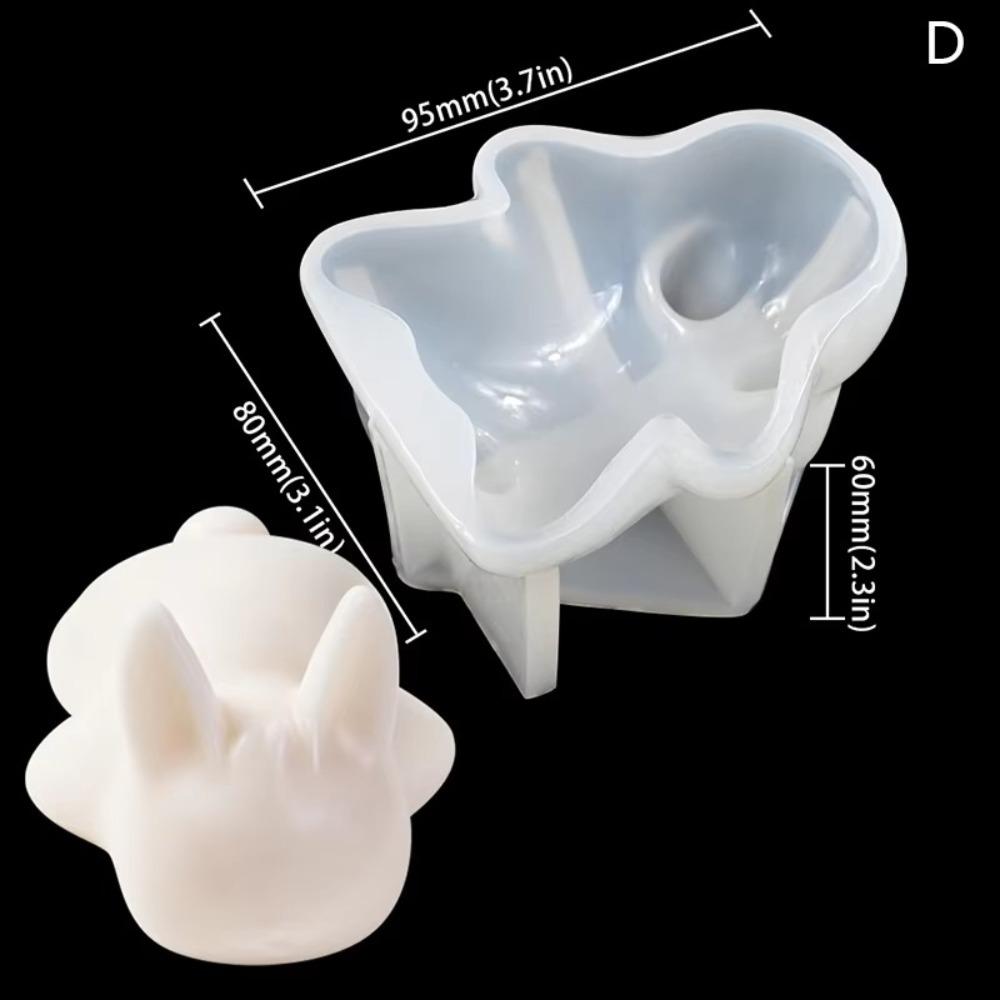 New Portable Milk Pudding Silicone Mold DIY Kitty Custard Mold Lying Dragon Cartoon Jelly Cake Molds