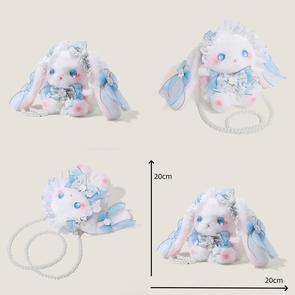Rabbit Rabbit Mini Crossbody Bag With Pearl Chain For Daily Girls