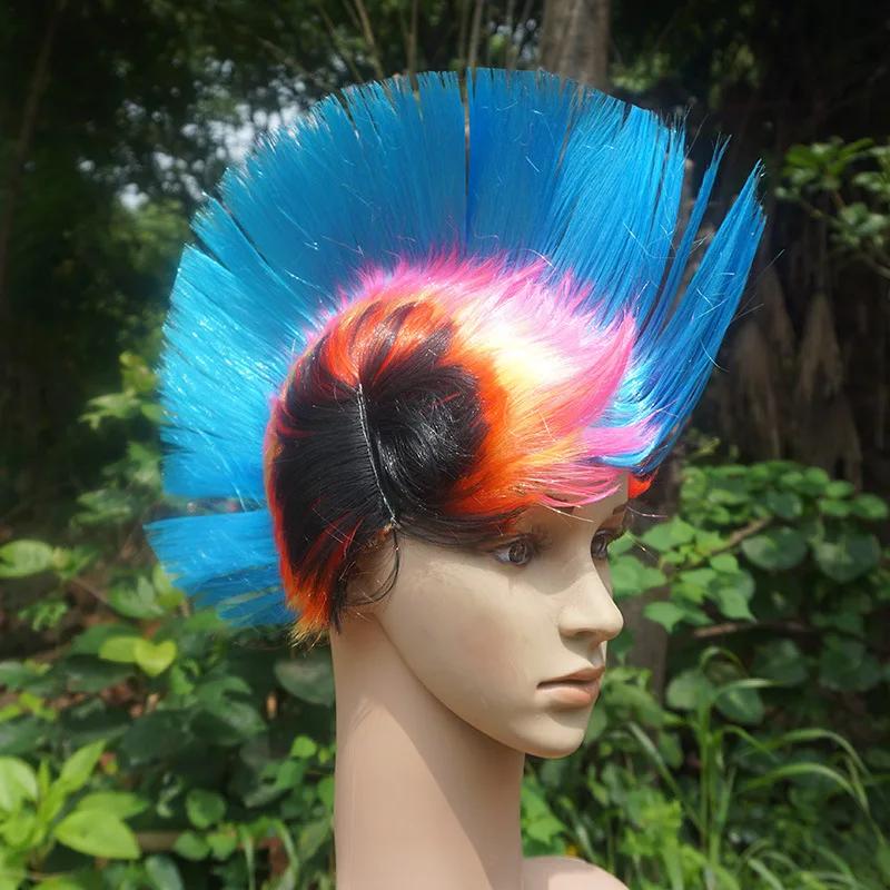 Mardi Gras CarnivaL Wig Birthday Party Funny Hair Hat Accessories Clown Fans Dance Headdress Indigenous Primitive Headwear
