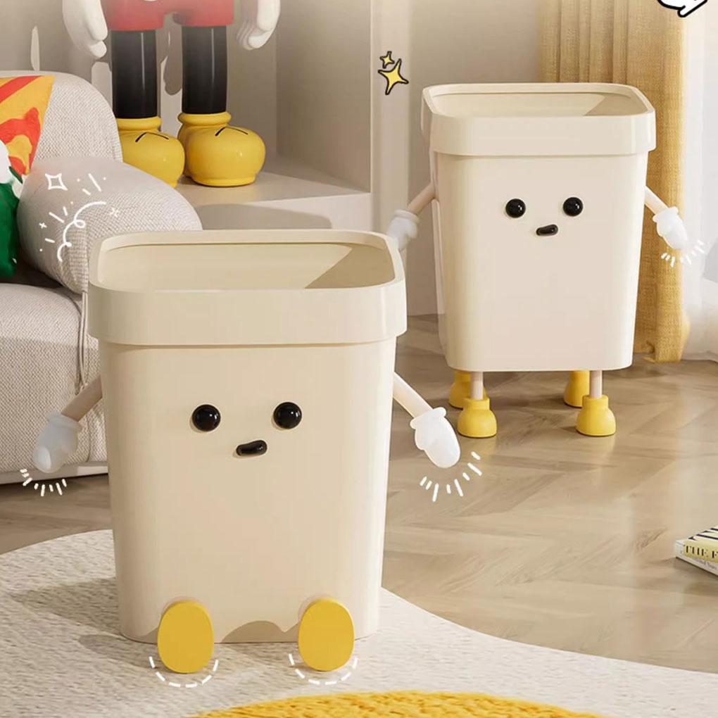 Wastebasket For Bathroom Pressure Ring For Secure Garbage Bag Placement Garbage Bin For Kitchen