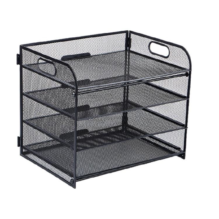 Multifunctional Desk Organizers 4-Tiered Paper Letter Tray Organizers with Sliding Drawer and 2 Pen Holder 2750₽