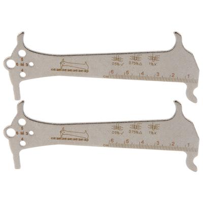 2 Pezzi 3 in 1 Indicatore di Usura Catena Bicicletta Verificatore Righello di Misura Strumento
