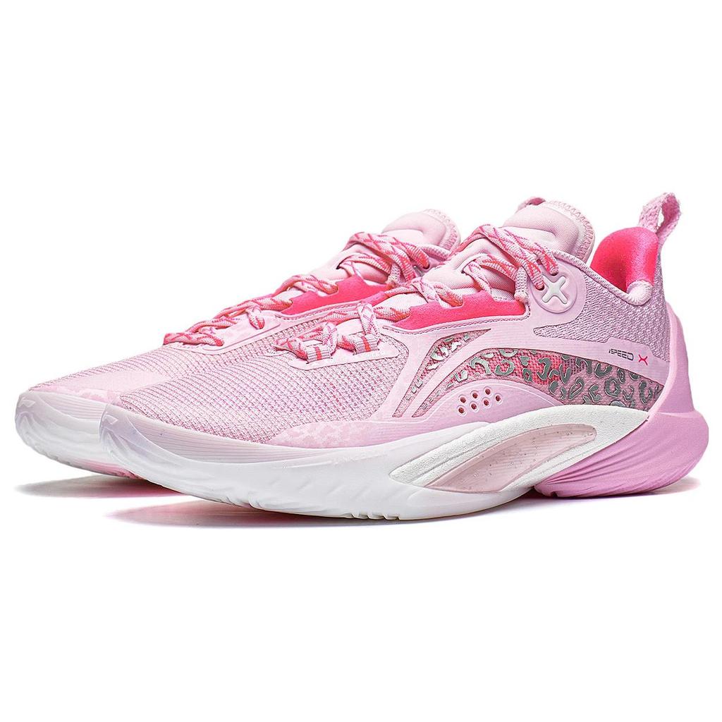 Li Ning Speed 10 Low Top Basketball Shoes Men's Soft Cherry Blossom Pink ABAT085-6