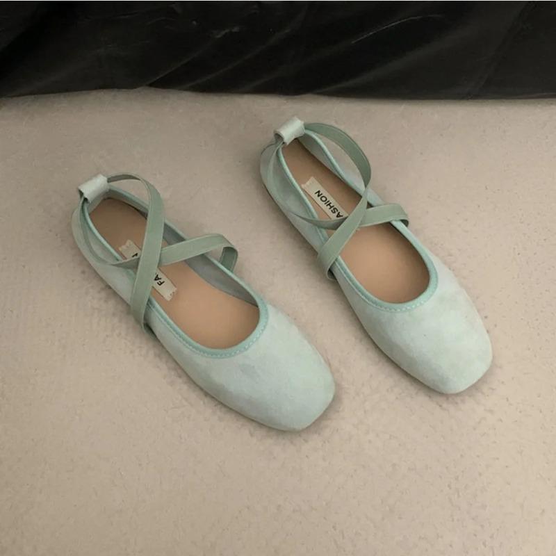Flat Shoes Women Summer Pink Ballet Shallow Mouth Flats Sole Single Shoe Women's Soft Soled Mary Jane Shoes Pumps Zapatos