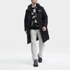FILA Logo Printed Long Hooded Casual Down Jacket Men Outerwear Black F11M349907R-BK