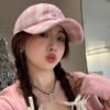 Sunscreen Adjustable Outdoor Casual Hat Peaked Snapback Girl Kpop KFashion Style Korean Sweet Women For Cap Baseball Plaid Bowknot Hats