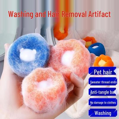 Washing Machine Lint and Pet Hair Remover Mesh Bag and Laundry Ball