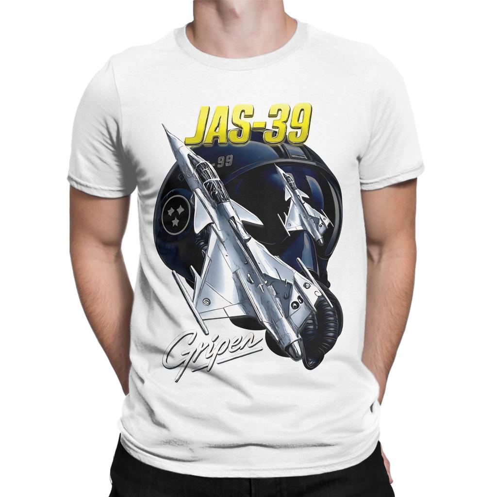 Gripen Fighter Jet Aviation Military Aircraft Pilot Graphic Funny Graphic 100 Cotton Tshirt Gripen Fighter Tees Tops For Unisex